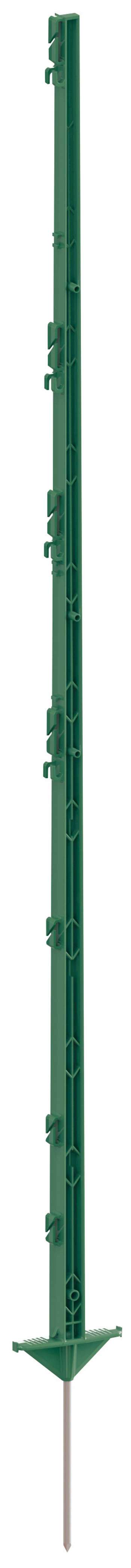 20 st. Plaststolpe 1250mm 10 Isolatorer Grön
