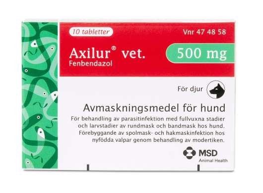 Axilur® vet. Tablett 500 g, för Hundar - 2 x 10 st/frp
