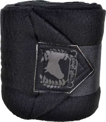 Bandage Fleece 4 m, 4-pack Svart