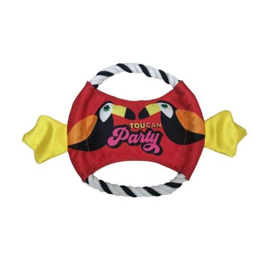 Bark-a-Boo Word-Up Tukan Frisbee med Rep