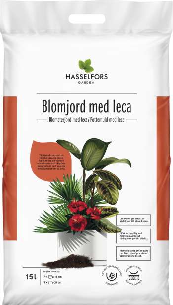 Blomjord med leca Hasselfors 18 liter