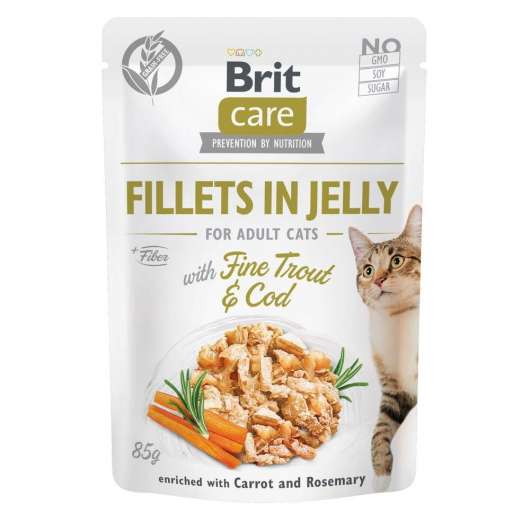 Brit Care Cat Adult Torsk & Öring i Gelé 85 g