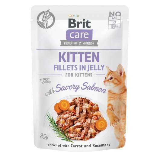 Brit Care Cat Kitten Lax i Gelé 85 g