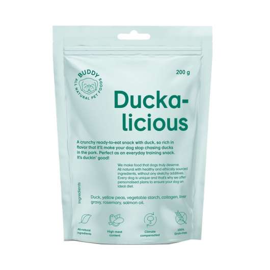 Buddy Petfoods Duckalicious Hundgodis 200 g