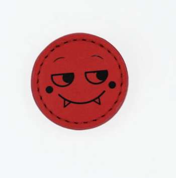 Chill Monster Badge till Konny Collar - Red