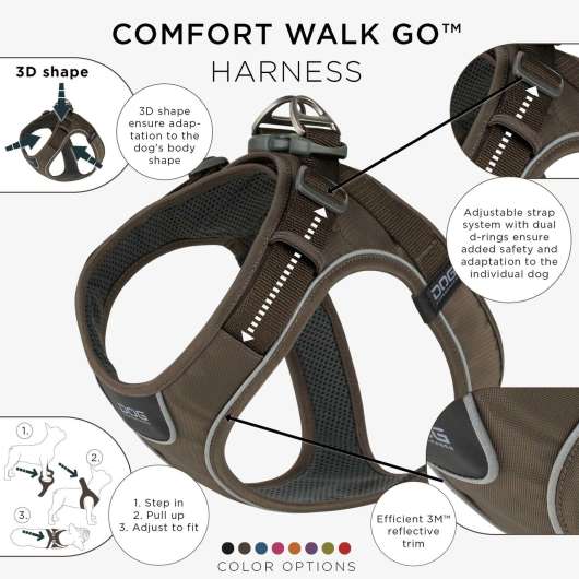 Comfort Walk Go Harness - XXS / Mocca