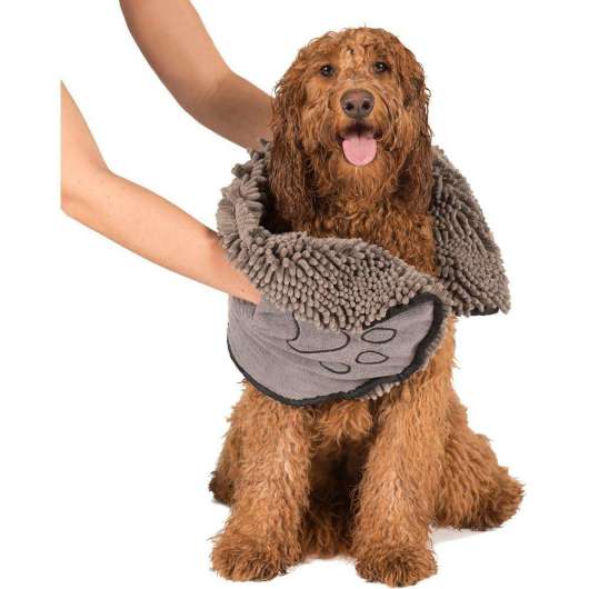 Dirty Dog & Cat Shammy Handduk - Grå