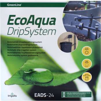 Droppbevattningskit GreenLine Solcell EcoAqua DripSystem 24