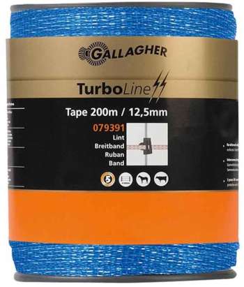 Elstängselband Band TurboLine 12,5mm blå 200m Gallagher