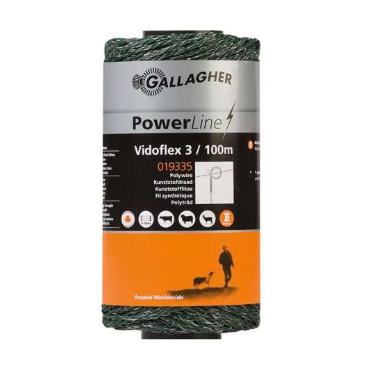 Eltråd Gallagher Vidoflex 3 Grön 100 M