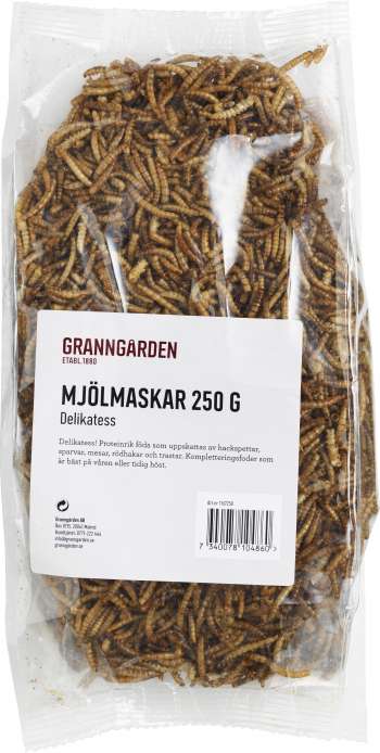 Fågelmat Granngården Mjölmaskar, 250 g