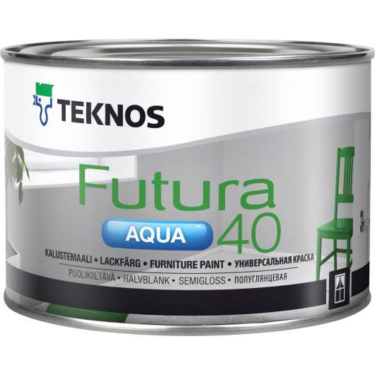 Färg Futura Aqua 40 Bas 1, Halvblank täckfärg 0,45L