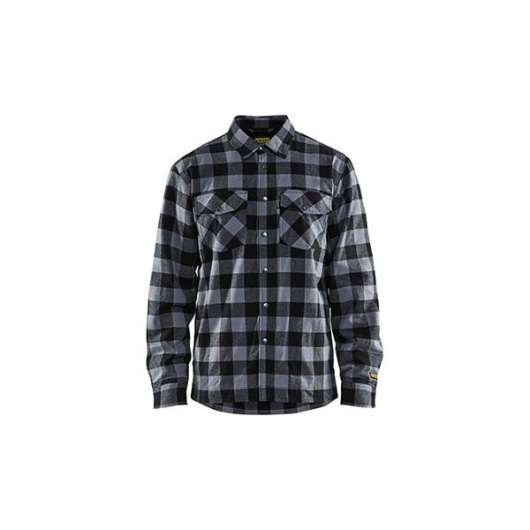 Flanellskjorta Blåkläder 9799 Antracitgrå/svart Strl Xxxl