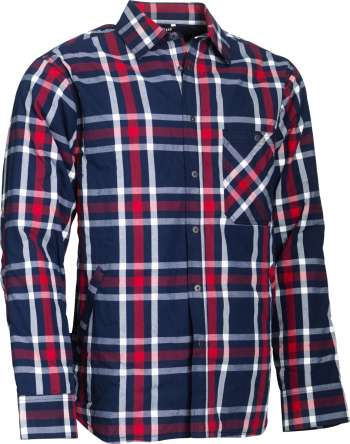 Flanellskjorta G1880 Fodrad, Blå/röd