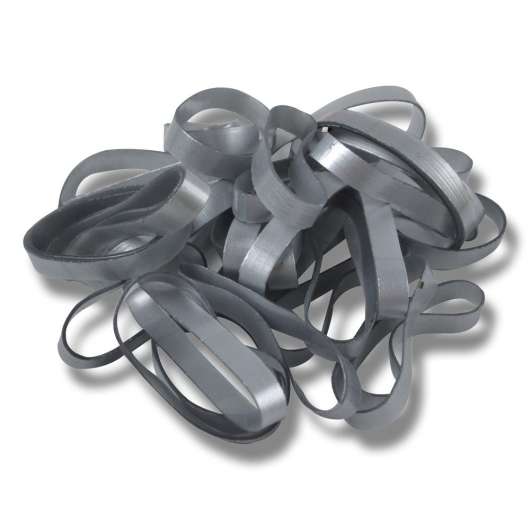 Flätningsband I Silikon/gummi Silver