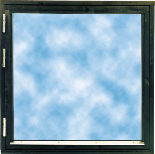 Fönster Getinge sidohängt, 98 x 98 cm 98 x 98 cm svartbetsat