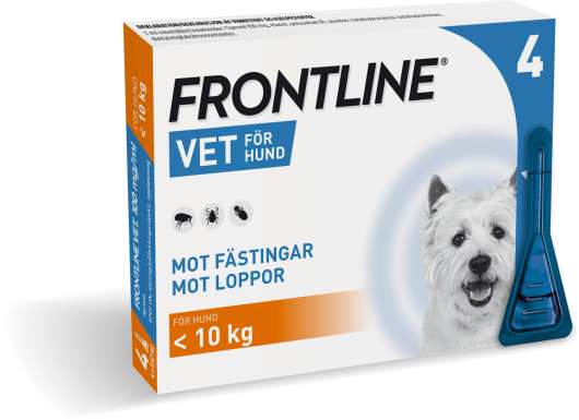 Frontline Vet - Spot-on Lösning för Hund 100 mg/ml S 4 x 0,67 ml - 4 x 0,67