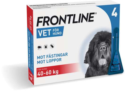 Frontline Vet - Spot-on Lösning för Hund 100 mg/ml XL 4 x 4,02 ml - Pipetter, 4 x 4,02 ml