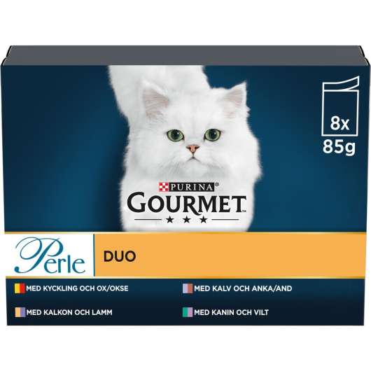 Gourmet Perle Smakrik Mix Våtfoder - 8 st x 85 g