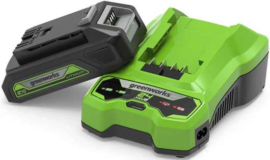 Greenworks GSK24B4 Starter Kit Batteri och laddare 24V 4Ah