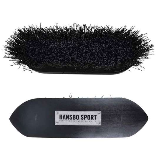 Hansbo Sport Svart trä rotborste med svart plastborst 5 cm