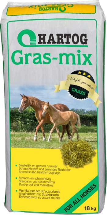 Hästfoder Hartog Gras-Mix, 18 kg