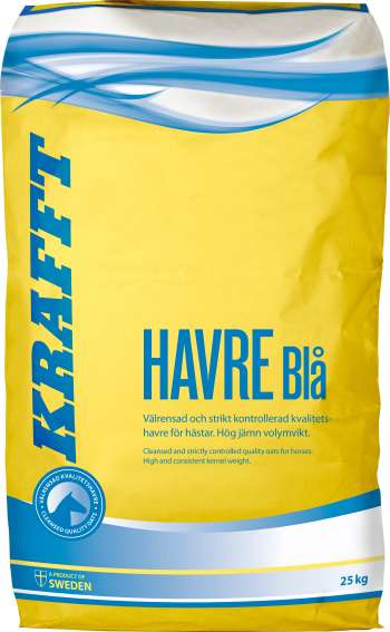 Hästfoder Krafft Havre Blå, 25 kg