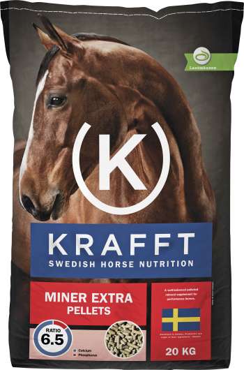 Hästfoder Krafft Miner Extra Pellets, 20 kg