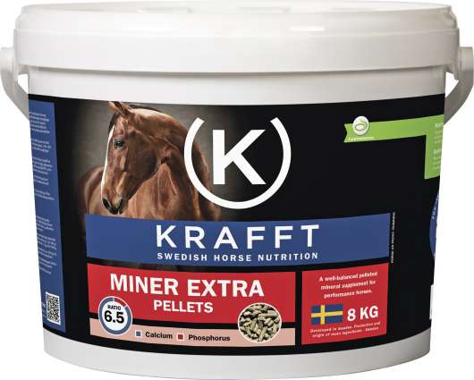 Hästfoder Krafft Miner Extra Pellets, 8 kg