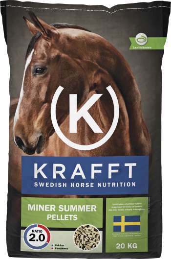 Hästfoder Krafft Miner Summer Pellets, 20 kg