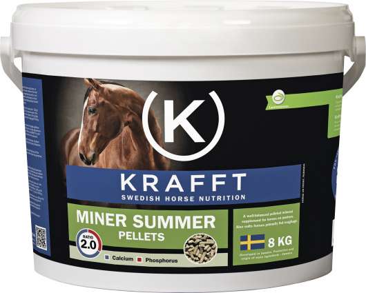 Hästfoder Krafft Miner Summer Pellets, 8 kg