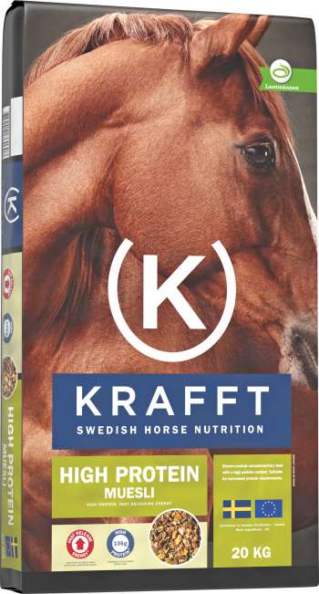 Hästfoder Krafft Müsli Protein, 20 kg