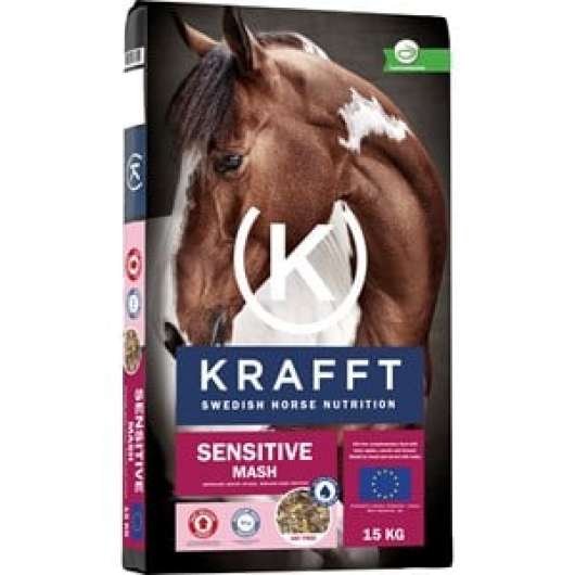 Hästfoder Krafft Sensitive Mash RM, 15 kg