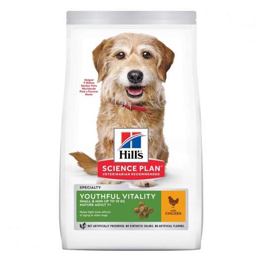 Hill's Science Plan Dog Adult 7+ Youthful Vitality Small & Mini Chicken (1,5 kg)