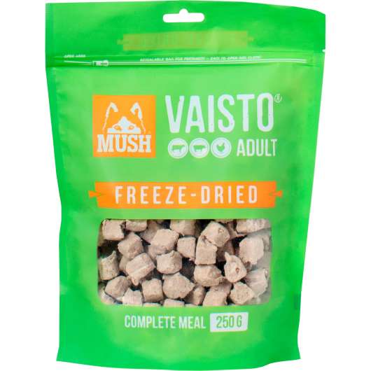 Hundfoder Mush Vaisto Grön Frystorkat, 250 g