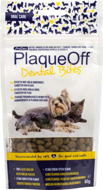 Hundgodis PlaqueOff Dental Bites 60 g