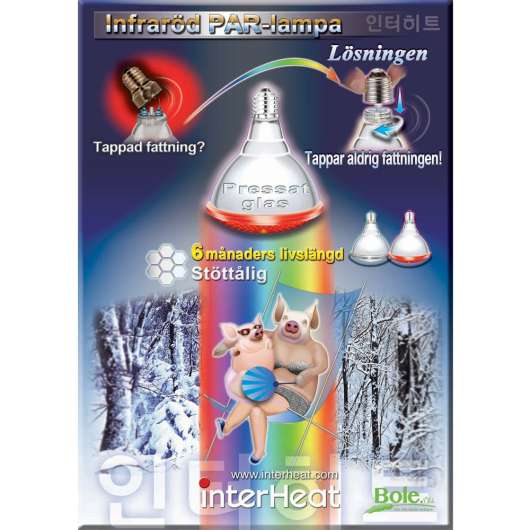 Infraglödlampa Interheat Klar 250 W