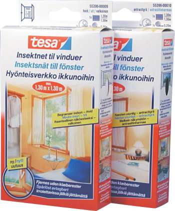 Insektsnät till fönster Tesa, Svart 1300 x 1300 mm, 1-pack
