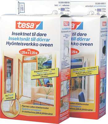 Insektsnät till fönster Tesa, Svart 2200 x 650 mm, 2-pack