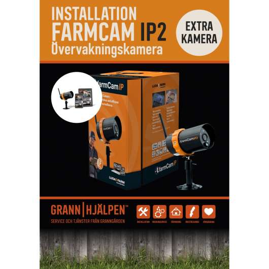 Installation Övervakningskamera Luda.Farm Extra kamera FarmCam IP2