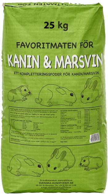 Kanin & Marsvinsfoder - 25 kg