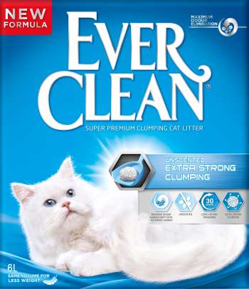 Kattsand Ever Clean Unscented Strong Clumping, 6 l