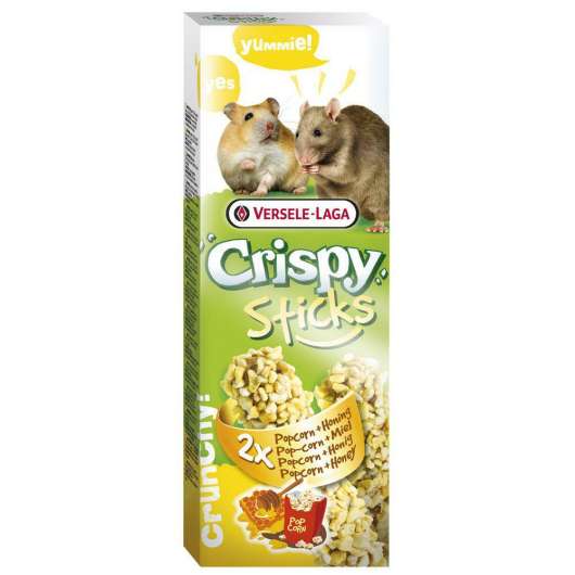 Kräcker Hamster/Råtta med Popcorn & Honung - 2 sticks