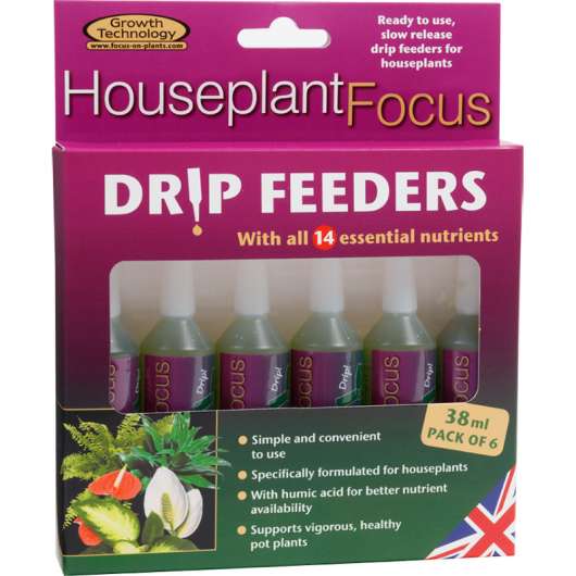 Krukväxtnäring, Houseplant Focus Drip Feeders, 6-pack