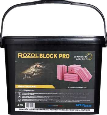 Mus- och Råttgift Rozol Block, 3 kg