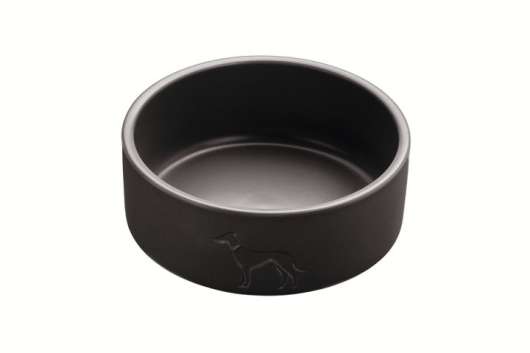 Osby Mat/vattenskål i Keramik - Antracit 350 ml