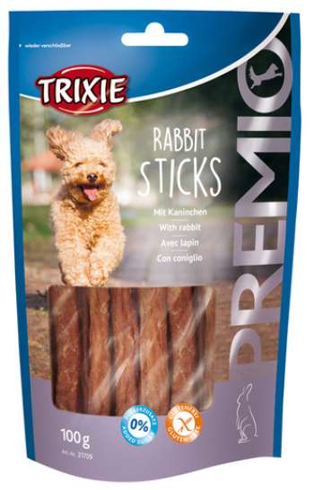 Rabbit Sticks för hund - 100 g