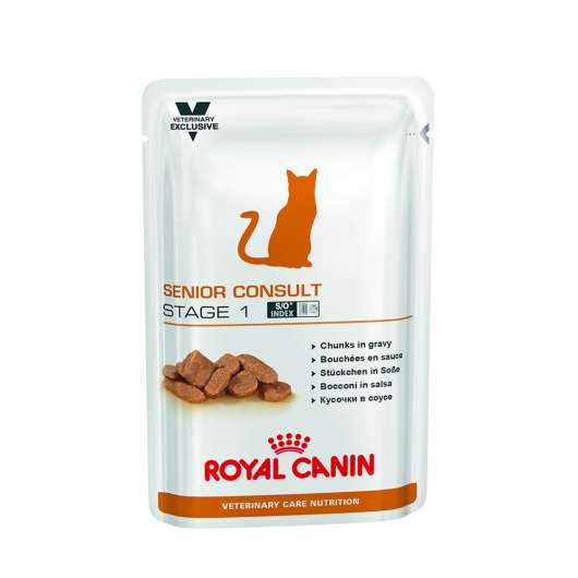 Royal Canin Veterinary Diets Cat Senior Consult Stage 1 Chunks in Gravy 12x100 g