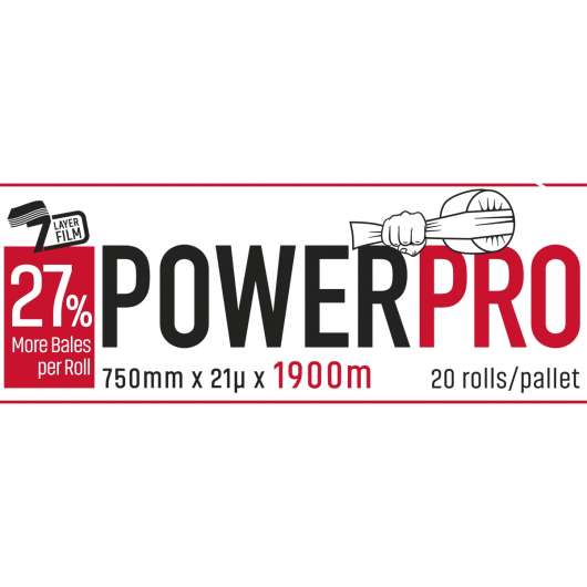 Sträckfilm Power Pro 750-1900 m (Helpall, 20 rullar)