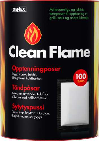 Tändpåsar Clean flame Firestarter Bag 100 Tube